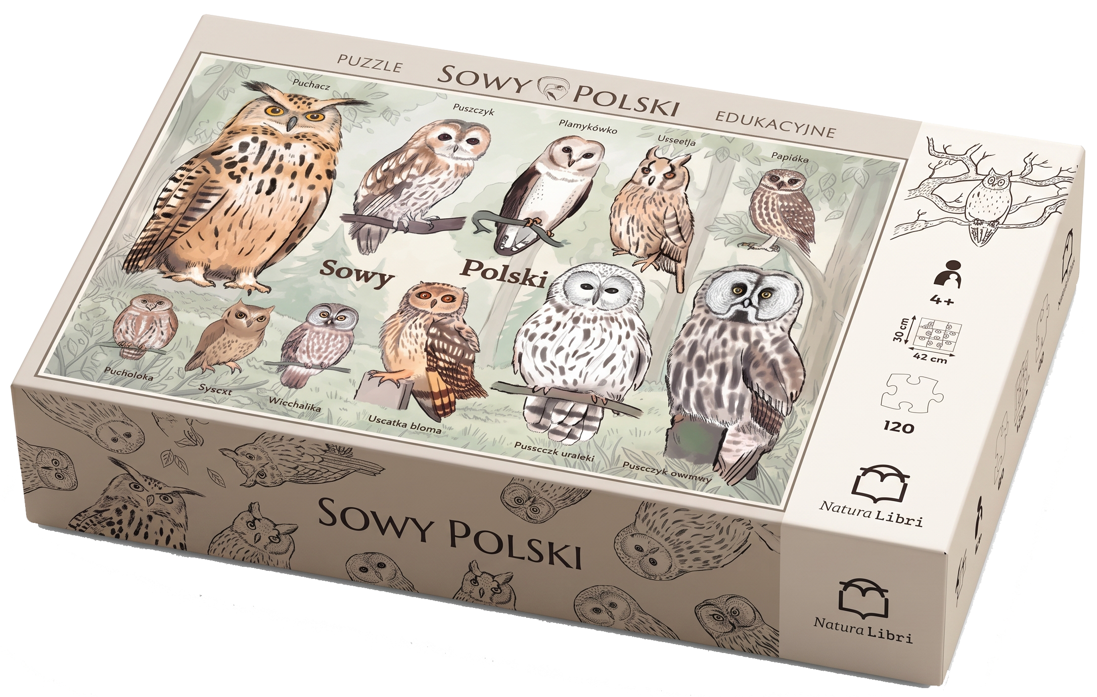 Puzzle edukacyjne Sowy Polski